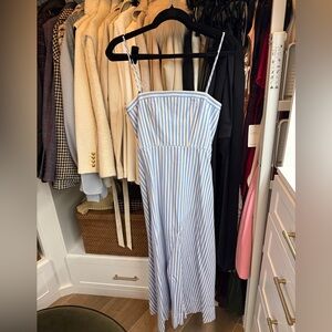 La Ligne Blue and White Striped Maxi Dress